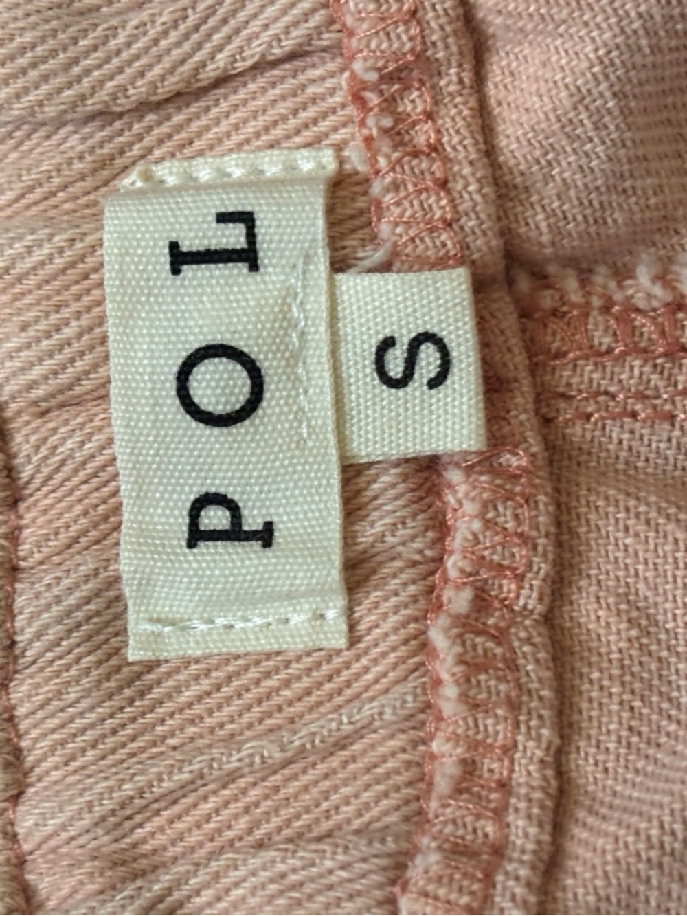 POL Peach Pants with Black Embroidered Floral Detail - Picture 12 of 17